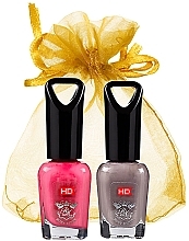 Набор лаков для ногтей "Микс", тон 05, 14 - Kiss Ruby Kisses HD (2 х n/polish/8ml) — фото N1