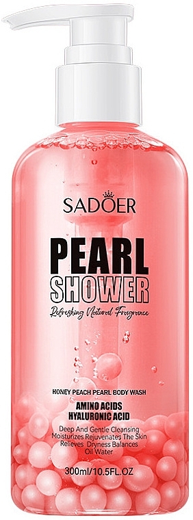 Гель для душу з персиком і перлами - Sadoer Pearl Shower Gel Peach — фото N1