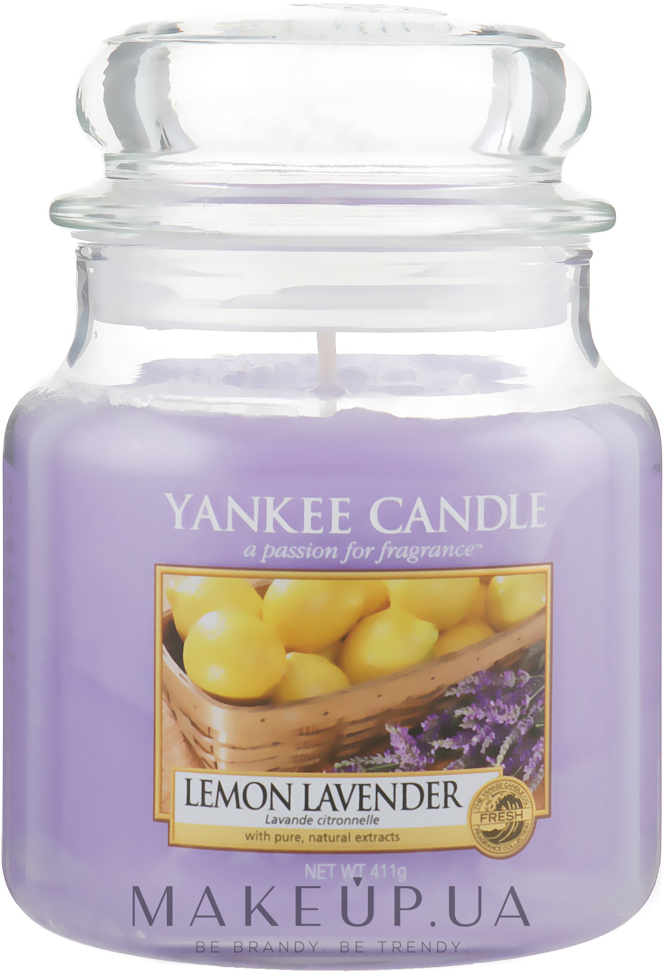 Ароматическая свеча в банке "Лимон лаванда" - Yankee Candle Lemon Lavender — фото 411g