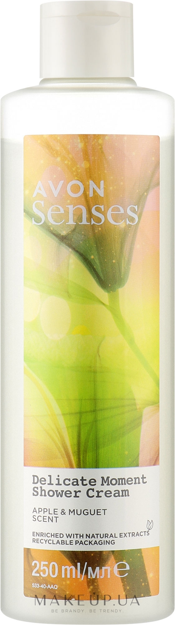Кремовый гель для душа - Avon Senses Delicate Moment Shower Cream — фото 250ml