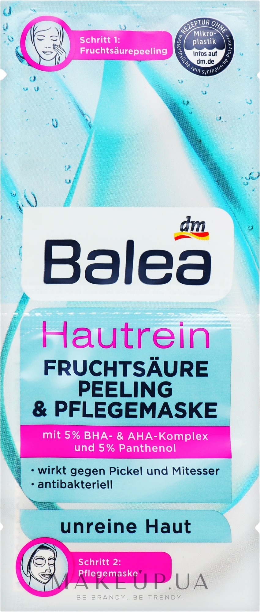 Маска-пілінг для обличчя - Balea Hautrein — фото 16ml