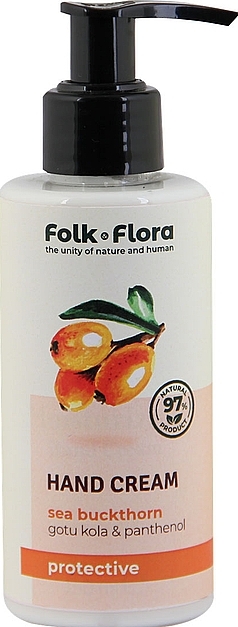 Захисний крем для рук - Folk&Flora Hand Cream — фото N1