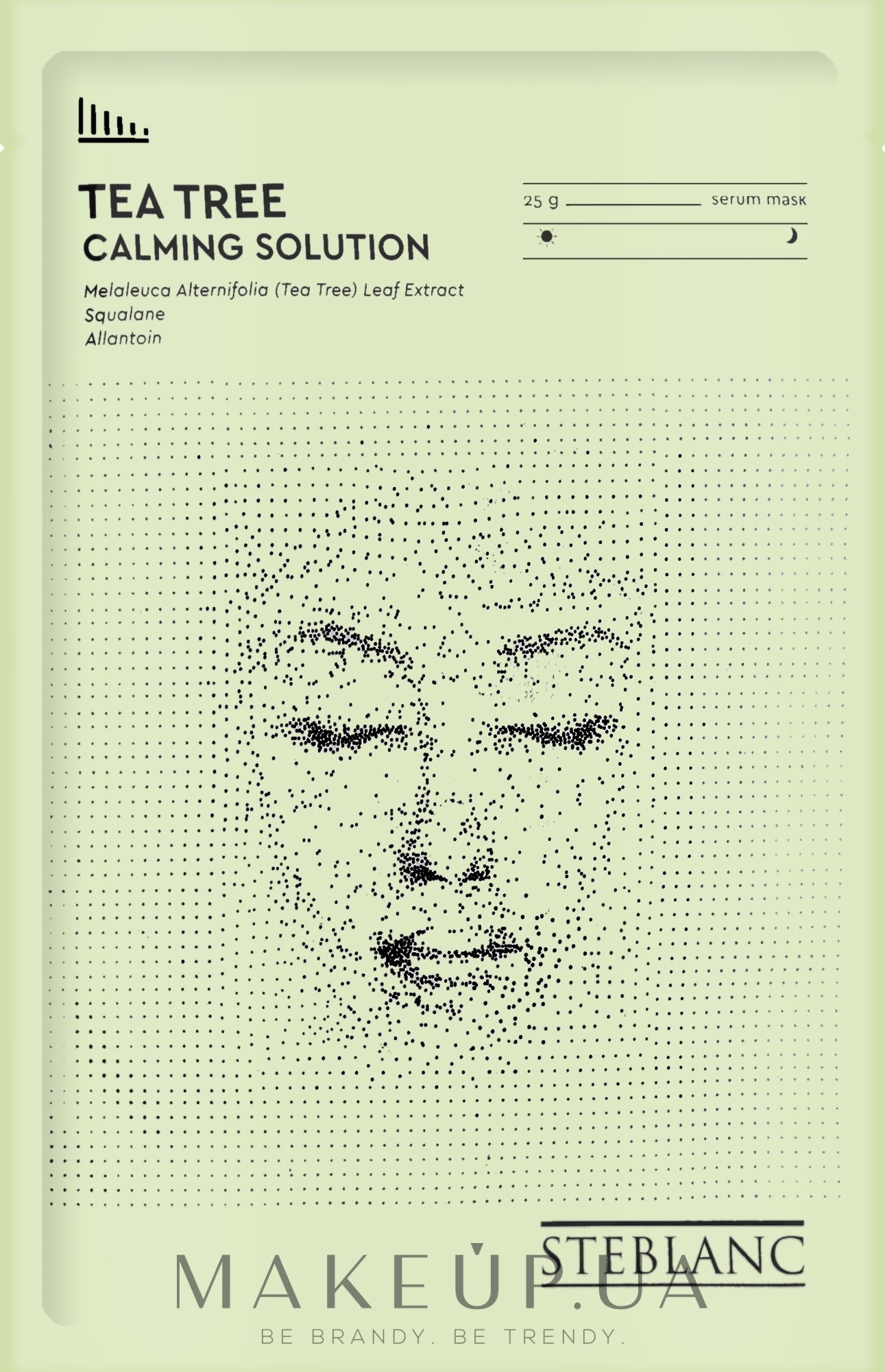 Тканевая маска-сыворотка для лица "Успокаивающая" - Steblanc Tea Tree Calming Solution — фото 25g