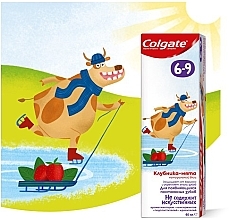 Зубная паста детская "Клубника-мята" с фторидом, 6-9 лет - Colgate — фото N10