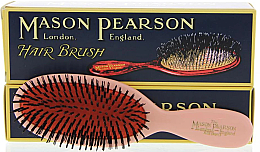 Щітка для волосся, рожева - Mason Pearson Pocket Bristle Hair Brush B4 Pink — фото N1