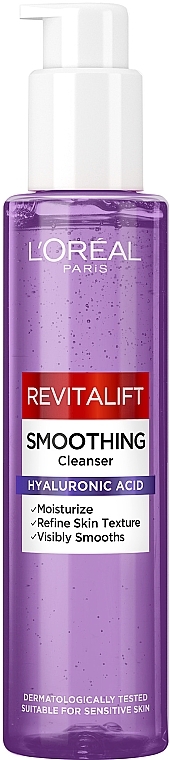 Гель для очищення та зволоження шкіри обличчя - L`Oreal Paris Revitalift Smoothing Cleanser — фото N1