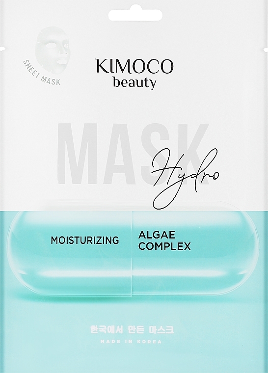 Увлажняющая тканевая маска для лица с комплексом водорослей - Kimoco Beauty Hydro Moisturizing Algae Complex Mask — фото N1