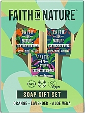 Набір - Faith In Nature Orange, Aloe Vera & Lavender Soap Gift Set (3x100g) — фото N1