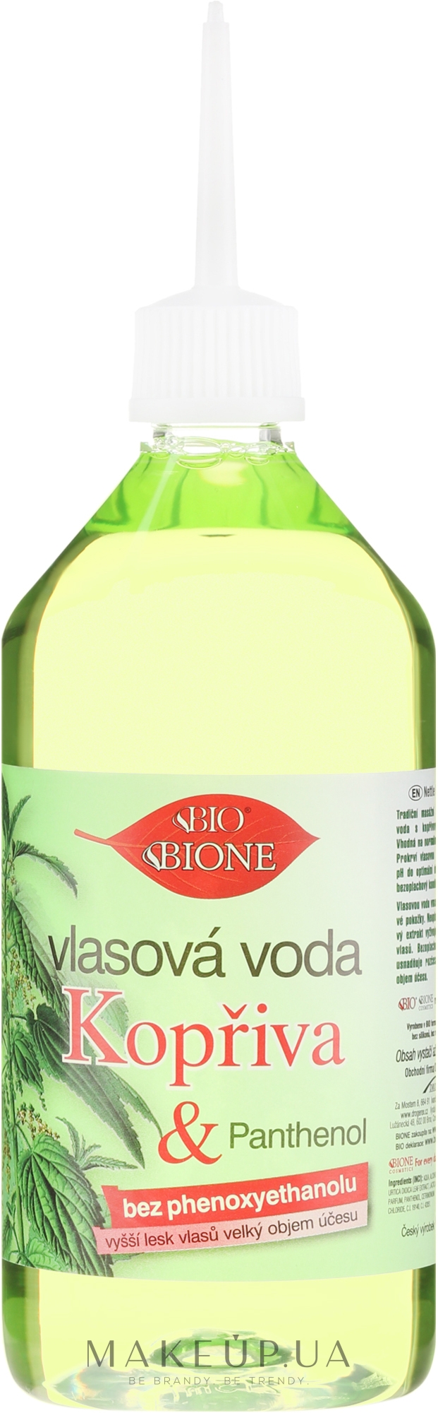 Вода для волосся з екстрактом кропиви - Bione Cosmetics Nettle Hair Water — фото 215ml