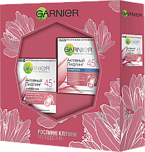 Парфумерія, косметика Набір - Garnier Skin Naturals Активний ліфтинг 45+ (cr/50ml + cr/50ml)