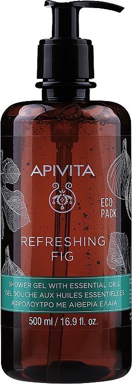 Гель для душу з ефірними маслами - Apivita Refreshing Fig Shower Gel with Essential Oils — фото N4