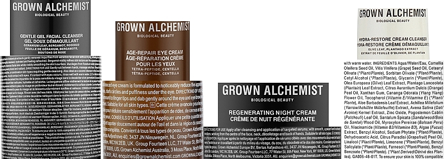 Набір - Grown Alchemist Good Night Skincare Kit (f/gel/cleancer/200ml + f/cr/cleancer/100ml + f/cr/40ml + eye/cr/15ml) — фото N3