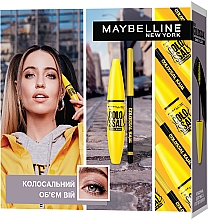 Духи, Парфюмерия, косметика УЦЕНКА Подарочный набор - Maybelline New York The Colossal (mascara/9.5ml + pencil/0.25g) *