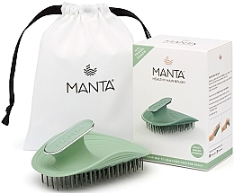 Щітка для волосся, зелена шавлія - Manta Healthy Hair Brush Sage Green — фото N1