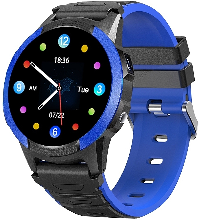 Смарт-часы для детей, синие - Garett Smartwatch Kids Focus 4G RT — фото N1