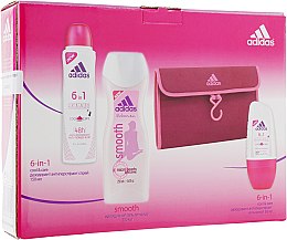 Парфумерія, косметика Набір - Adidas Cool&Care 6 in 1 (deo/150ml + deo/50ml + sh/gel/250ml + bag) 