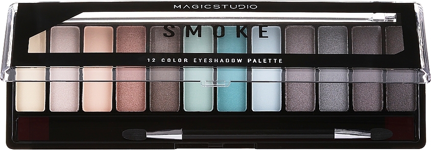 Палетка теней для век, smoke - Magic Studio 12 Eyeshadow Palette Versatile — фото N1