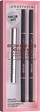 Духи, Парфюмерия, косметика Набор - Anastasia Beverly Hills Bae-sics Deluxe Kit Soft Brown (b/pencil/2x0.085g + b/gel/2.5ml)