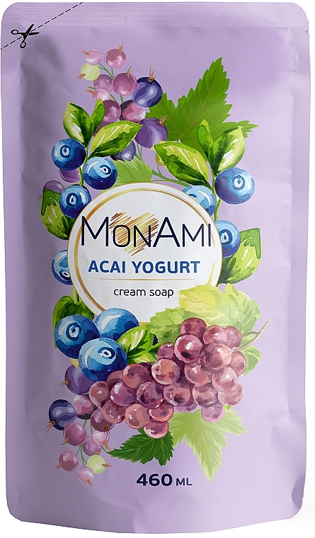 Мыло жидкое - Grand Шарм MonAmi Acai Yogurt Cream Soap — фото N1