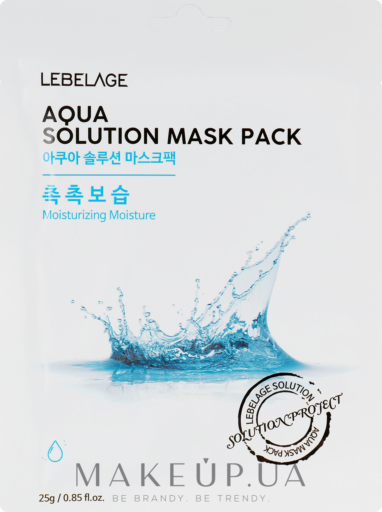 Маска для обличчя тканинна - Lebelage Aqua Solution Mask — фото 25g