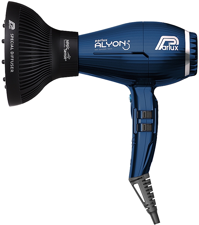 Фен для волос, с дифузором, синий - Parlux Alyon Air Ionizer Tech Midnight Blue & Diffuser — фото N1