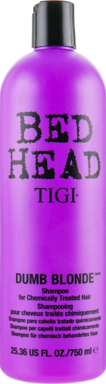 Шампунь для знебарвленого і ушкодженого волосся - Tigi Bed Head Dumb Blonde Shampoo — фото N3