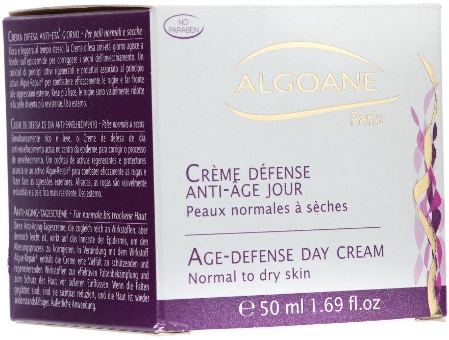 Крем омолаживающий дневной - Algoane Creme Defense Anti-Age Jour Pot