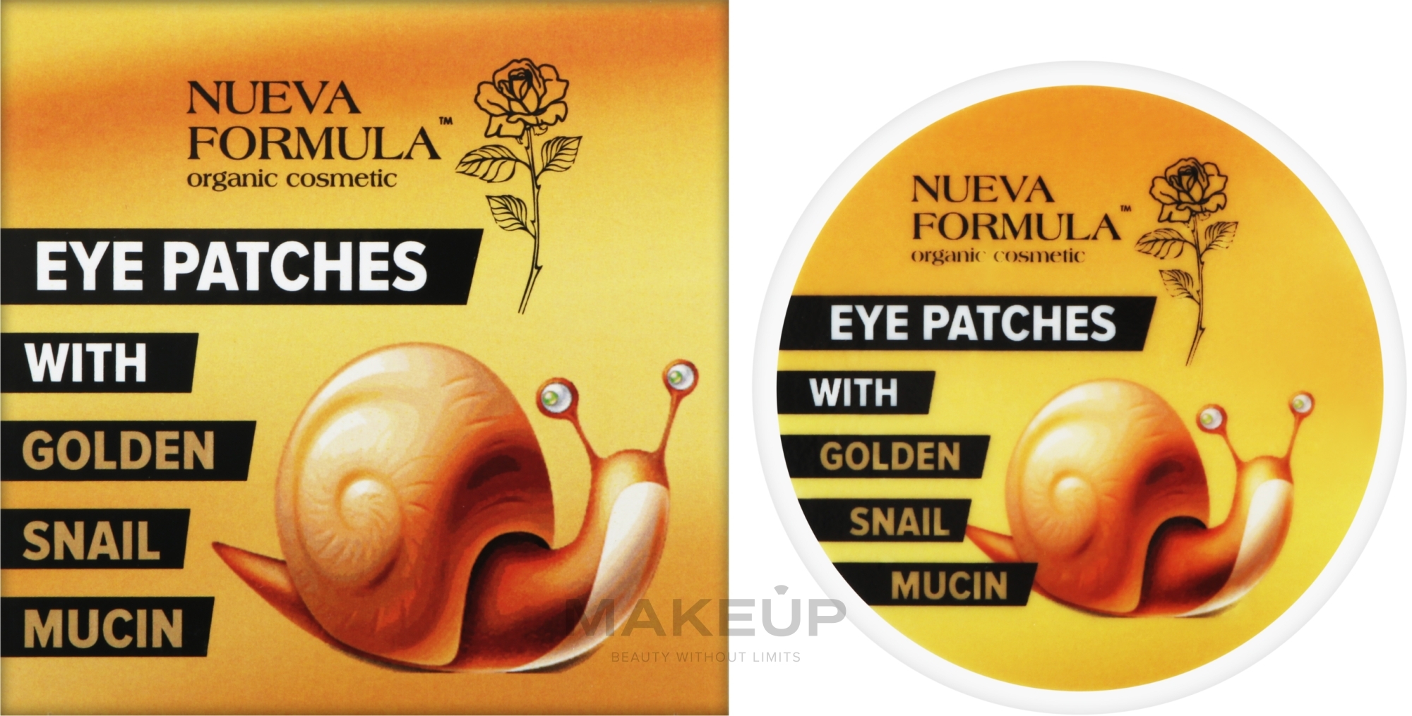 Гелеві патчі з муцином золотого равлика - Nueva Formula Eye Patches With Golden Shail Mucin — фото 90g