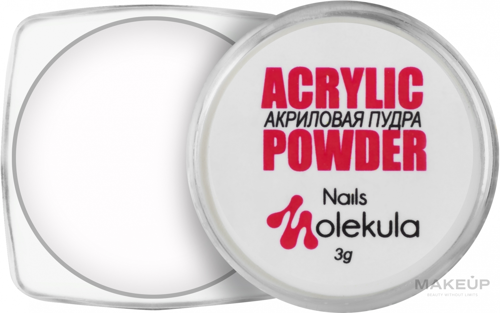 Акриловая пудра для ногтей - Nails Molekula Acrylic Powder (мини) — фото 01 - Прозрачный