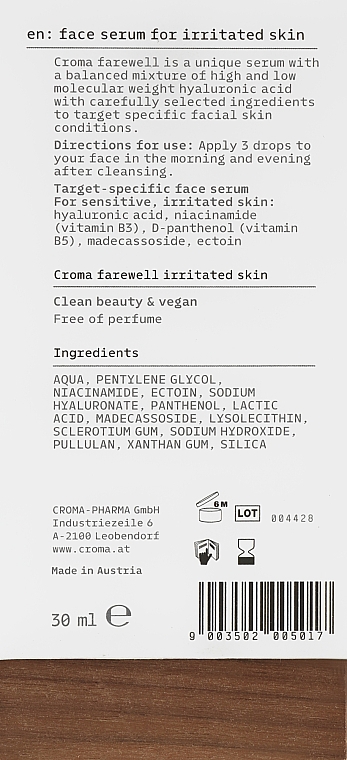 Сироватка для чутливої шкіри - Croma Farewell Irritated Skin — фото N3