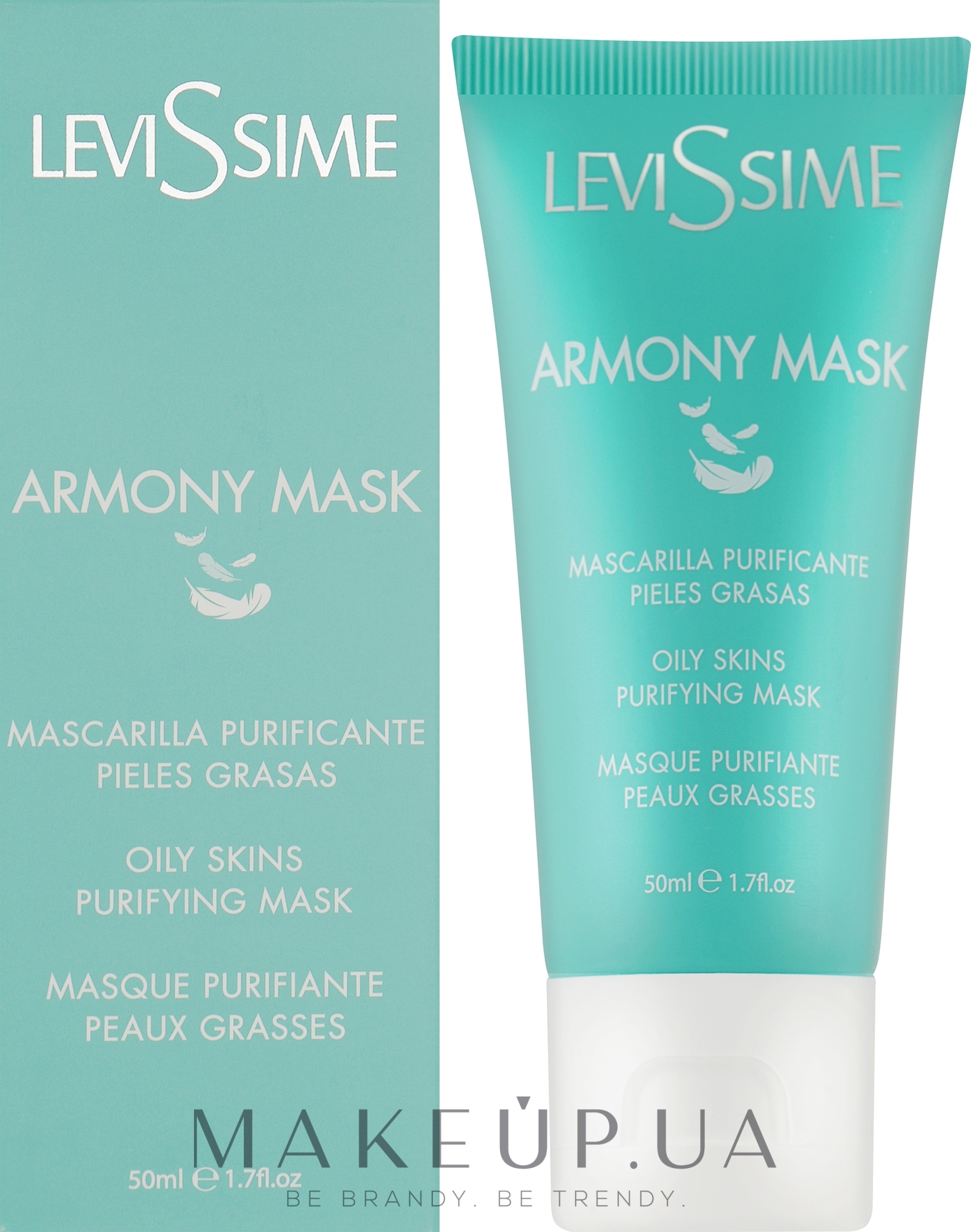 Маска для комбинированной и жирной кожи с высыпаниями - Levissime Armony Mask — фото 50ml