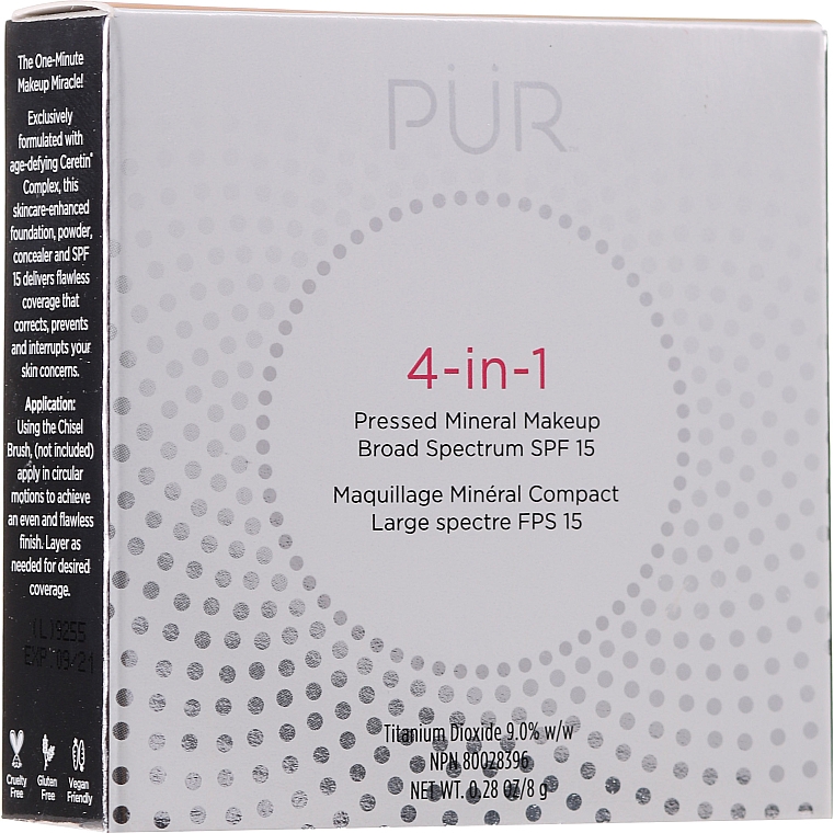 Минеральная тональная основа - Pur 4-In-1 Pressed Mineral Makeup SPF15