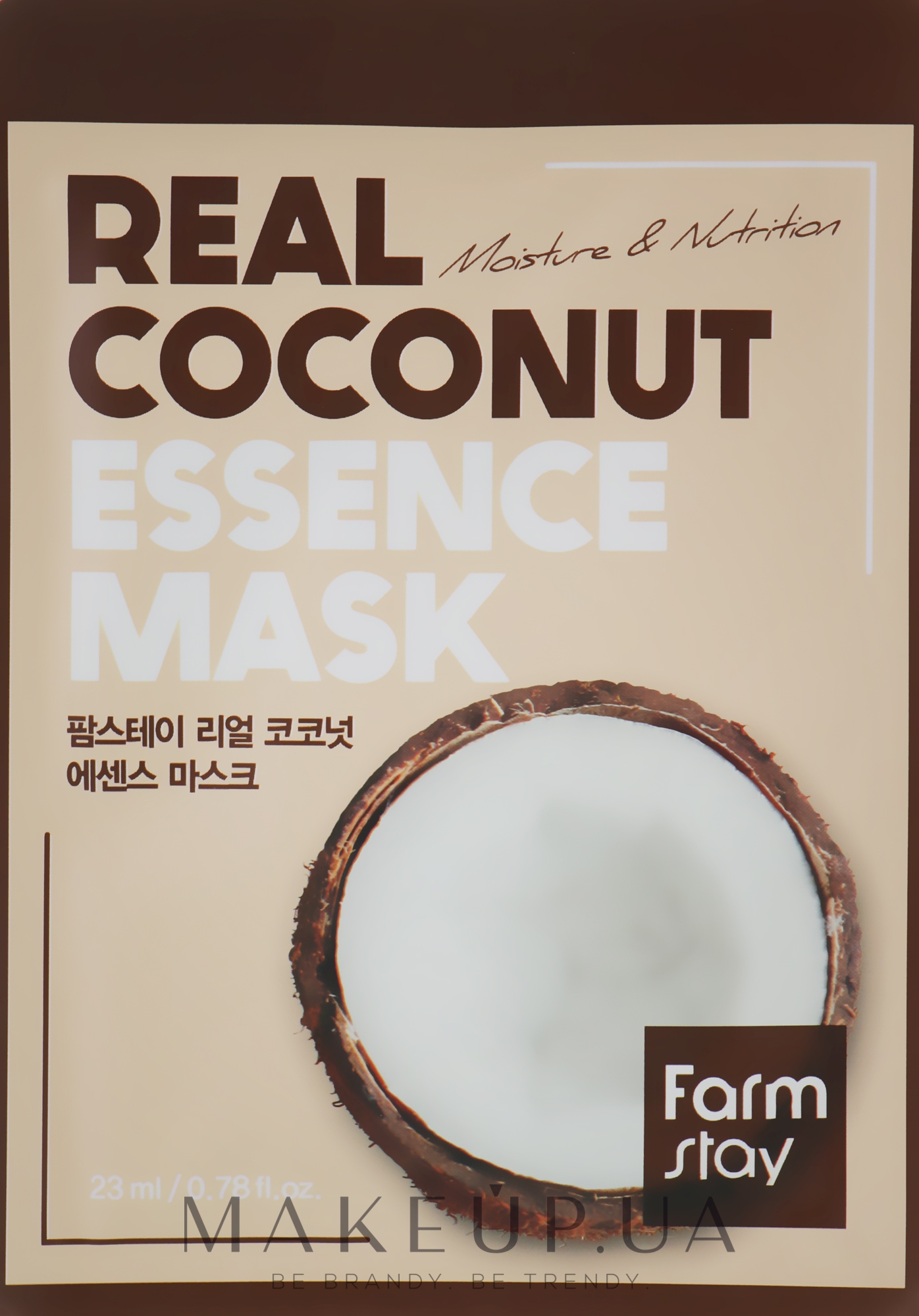 Тканинна маска для обличчя з екстрактом кокоса - FarmStay Real Coconut Essence Mask — фото 23ml