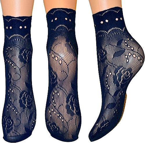 Жіночі фантазійні шкарпетки "Milano", blu - Veneziana — фото N1