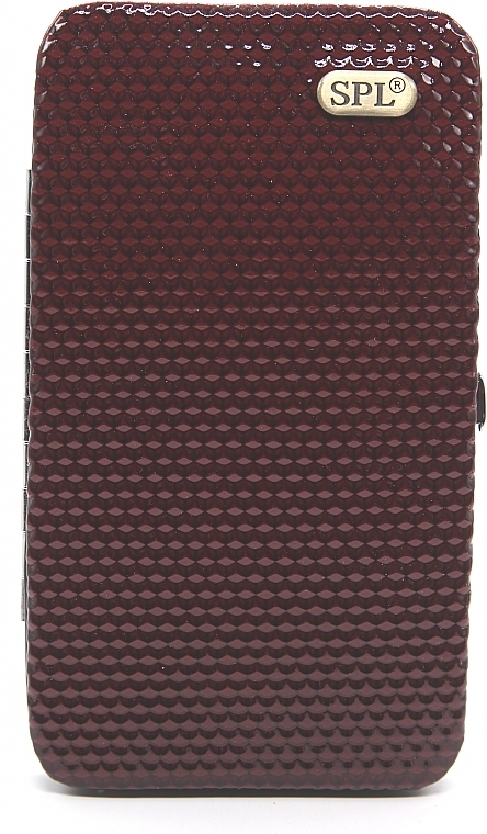 Маникюрный набор, 8 предметов, бордовый, 77602A - SPL — фото N1
