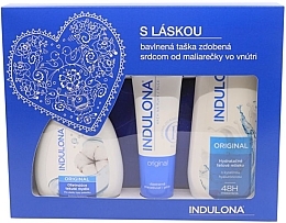 Духи, Парфюмерия, косметика Набор - Indulona Original (b/milk/400ml + soap/300ml + h/cr/85ml + bag/1pcs)