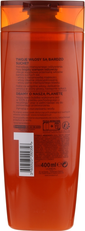 Живильний шампунь для волосся - Loreal Elseve Nourishing Shampoo Magical Power Of Oils Jojoby Essential Oil — фото N2