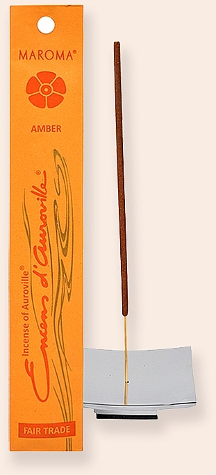 Ароматические палочки "Янтарь" - Maroma Encens d'Auroville Stick Incense Amber — фото N5