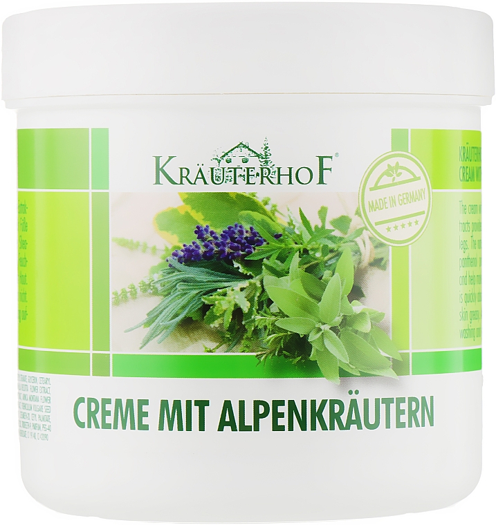 Крем для ног с альпийскими травами - Krauterhof Herbal Essence Massage Cream — фото N1