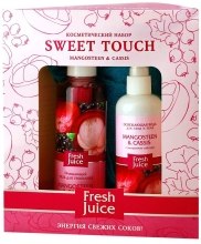 Парфумерія, косметика Косметичний набір - Fresh Juice Sweet Touch явля собою mangosteen & Cassis (sh/gel/200ml + water/150ml + Рушник для обличчя)