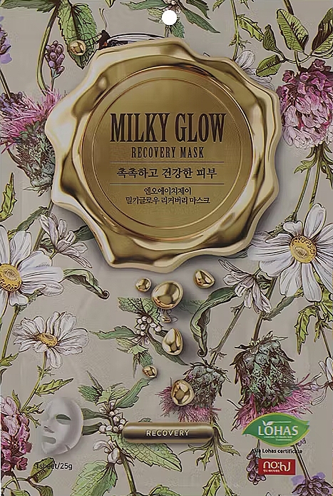 Маска для зволоження та відновлення шкіри обличчя - NOHJ Milky Glow Recovery Mask — фото N1