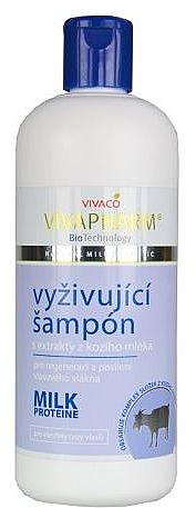 Живильний шампунь із екстрактом козячого молока - Vivaco Vivapharm Nourishing Shampoo With Goat's Milk Extracts — фото N1