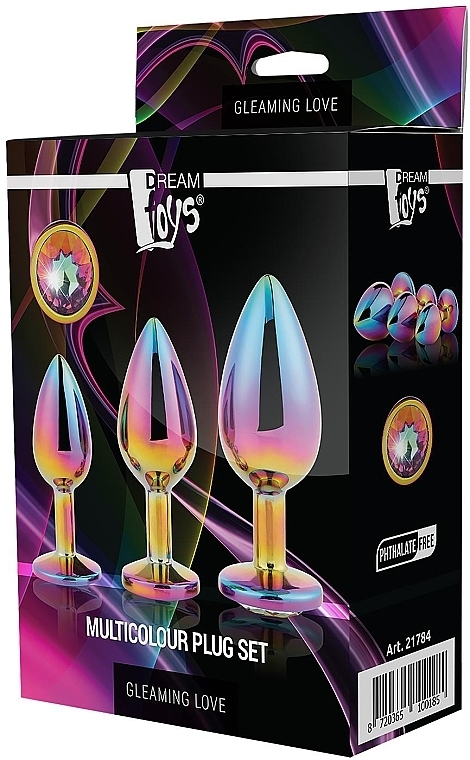 Набор анальных пробок - Dream Toys Gleaming Love Multicolour Plug Set — фото N1