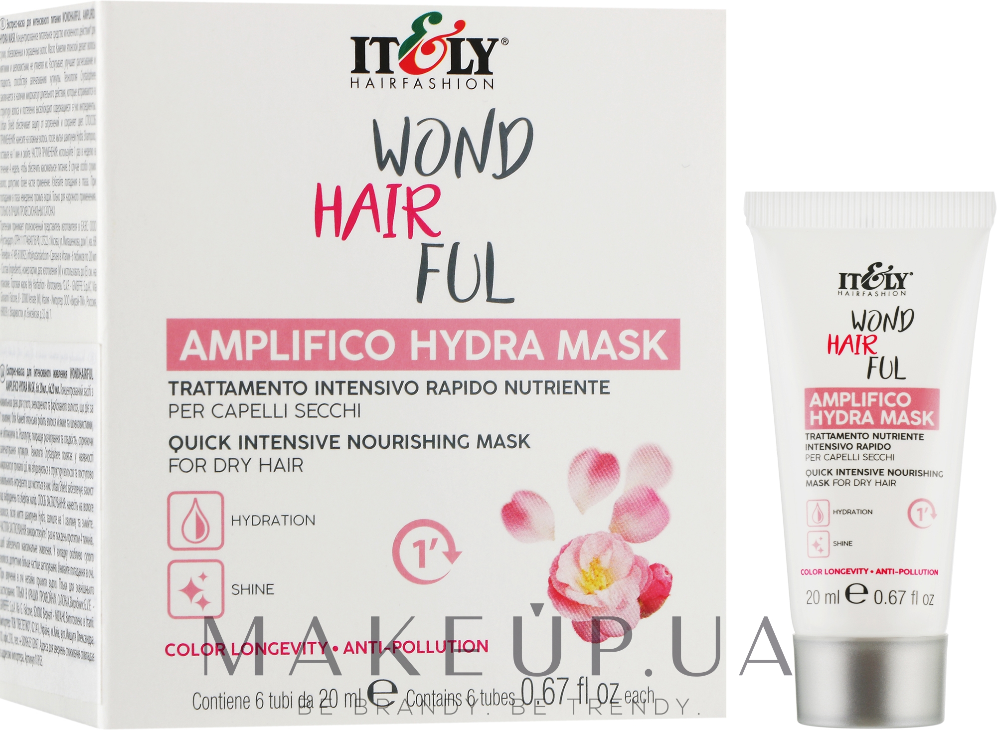 Експрес-маска для інтенсивного живлення волосся - Itely Hairfashion WondHairFul Amplifico Hydra Mask — фото 6x20ml