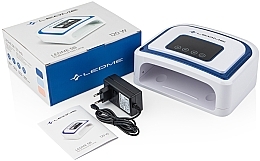 Лампа для маникюра LED+UV 120W, с аккумулятором, белая с синим - LEDME 5В Blue — фото N4