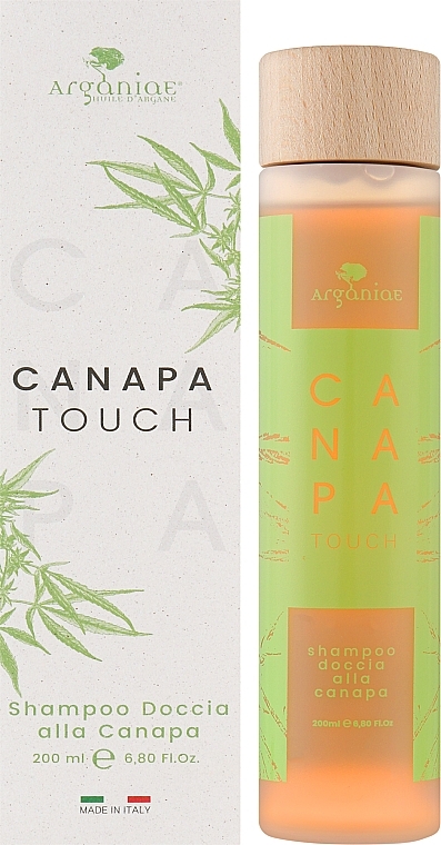 Конопляний стимулюючий шампунь для душу та волосся - Arganiae Canapa Touch Hemp Shower Shampoo — фото N2