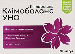 Парфумерія, косметика Дієтична добавка "Клімобаланс Уно", капсули - Baum Pharm