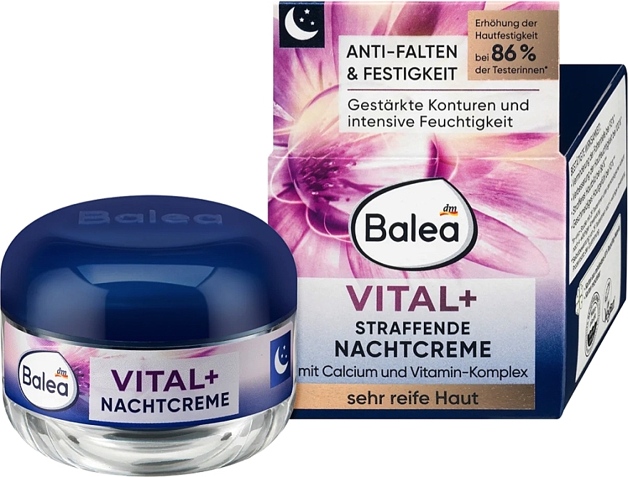 Нічний крем для обличчя - Balea Vital+ Night Face Cream — фото N1