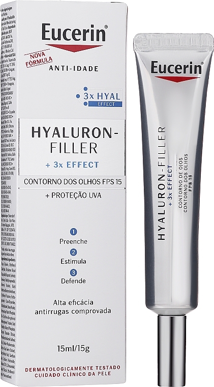 Крем проти зморшок навколо очей - Eucerin Hyaluron-Filler Eye — фото N2