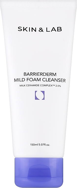 М'яка бар'єрна пінка для вмивання з керамідами - Skin&Lab Barrierderm Mild Foam Cleanser — фото N1